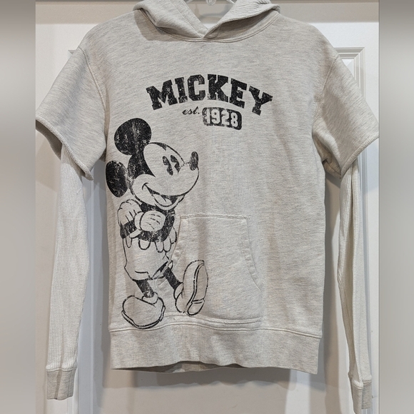 Disney kids Mickey Mouse sweatshirt in cream and black, size XL - Picture 2 of 5